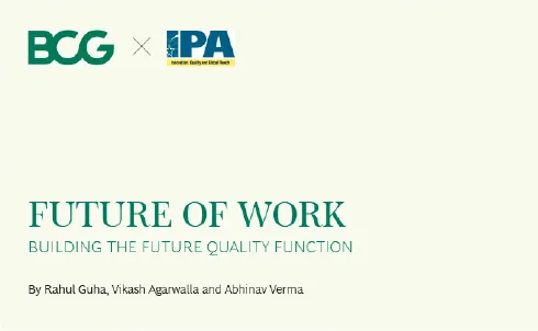 Future of Work – Quality: IPA x BCG Collaboration