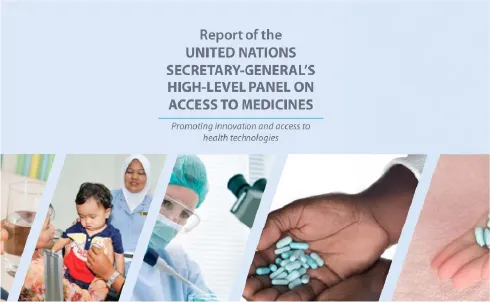 UN High-Level Panel Report: Promoting Innovation and Access to Medicines