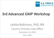 Session 1: Setting the Context- Letitia Robinson, USFDA