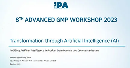 Transformation through Artificial Intelligence - Rajesh Kuppuswamy - Principal, Health Care and Life Sciences, AWS India Transformation through Artificial Intelligence - Rajesh Kuppuswamy - Principal, Health Care and Life Sciences, AWS India