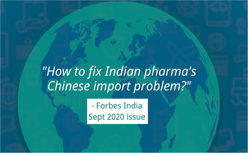 How Indian pharma's dependence on Chinese imports be reduced?
