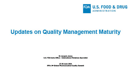 Session 3: Introduction to Quality Management Maturity (QMM): Key Expectations from the Industry