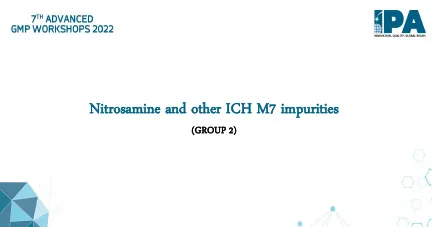 Session 8 - Nitrosamine and other ICH M7 impurities (BM Rao)