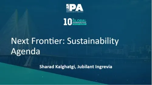 Session 10: Next Frontier: Sustainability Agenda