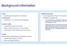 Special Address : Global experience of accelerating innovation