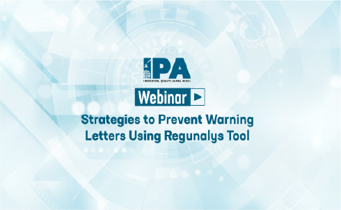 Webinar : Strategies to Prevent Warning Letters using Regunalys Tool