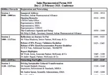 India Pharmaceutical Forum 2018- 22 -23 February 2018- Agenda