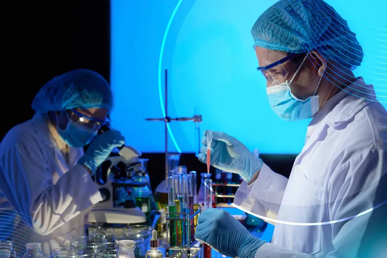 Scientist at lab