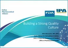 Session 5 : Building a Strong Quality Culture and Line Ownership- Alicia Mozzachio, USFDA