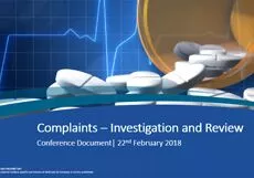 B. Complaints-Investigation and Review Session 1 : Setting the Context- Dr Jaidev Rajpal, McKinsey & Co