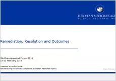 Session 4 : Remediation, Resolution and Outcomes- Mr Andrei Spinei, EMA