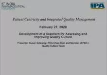 Session 6 : Culture Transformation - Best Practices- Ms Sue Schniepp, PDA