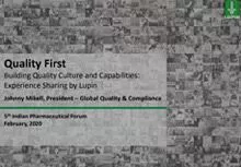 Session 6 : Culture Transformation - Best Practices- Mr Johnny Mikell, Lupin