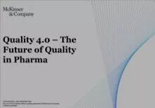 Session 8 : Digital Technologies in Pharma Operations for Improved Quality- Mr Matthias Spiegl, McKinsey