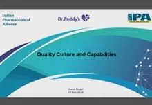 Session 2: Experience of Dr Reddy's- Mr Jiwan Goyal, Dr Reddy's