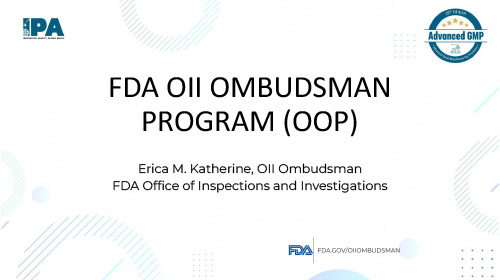 FDA Oil Ombudsman Erica