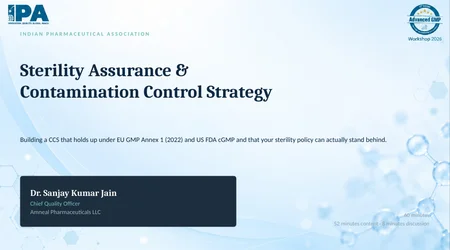 Sterility Assurance and Contamination Control Strategy